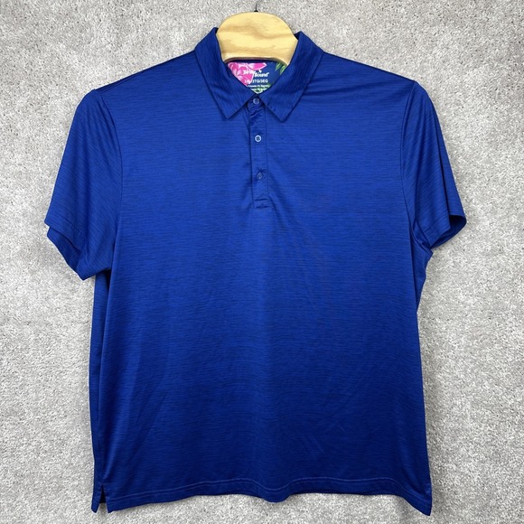 Birdie Bound Other - Birdie Bound Golf Performance‎ Blue Polo Shirt Mens 3XL Stretch Casual Stretch